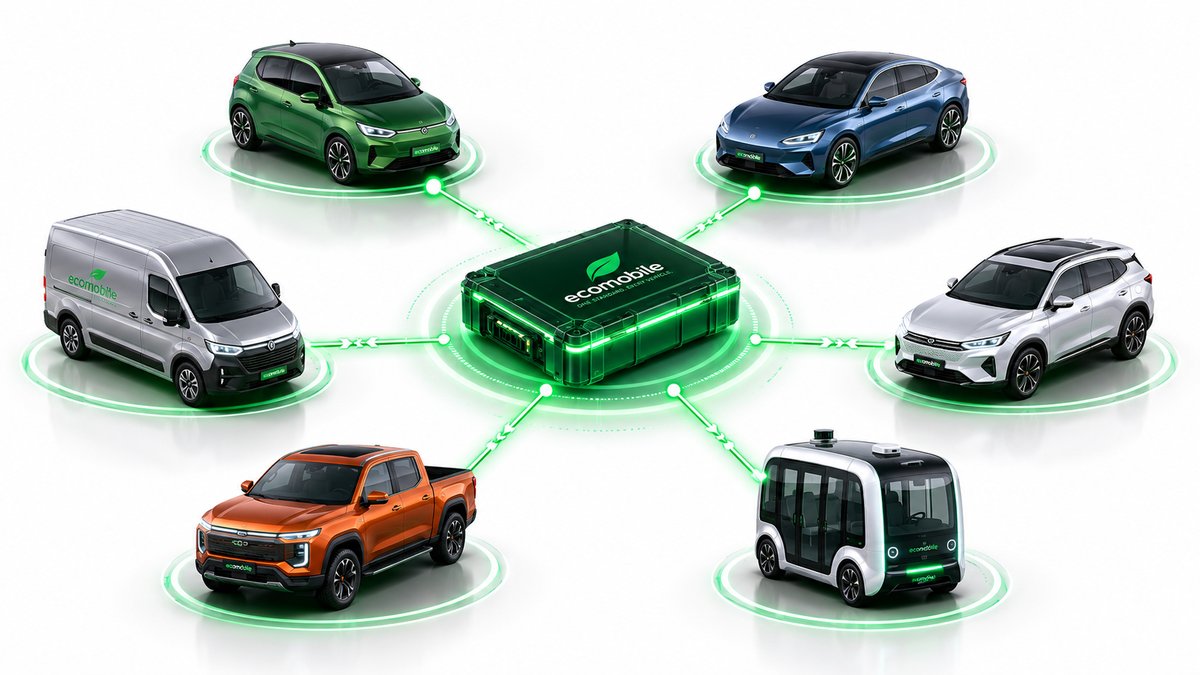 Один стандарт батареи ECOMOBILE — разные виды транспорта